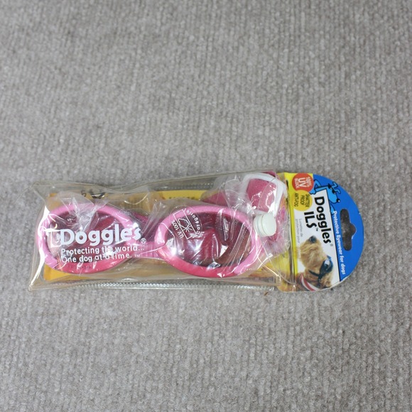 Doggles Other - Doggles ILS Dog Goggles Shiny Hot Pink Frame Pink Lens Size Small UV Protection